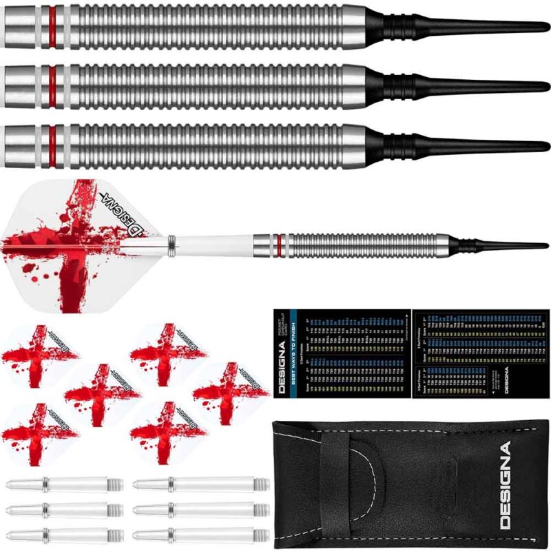 Billaresbalsalobre Dardos Designa Patriot X Darts Inglaterra 90% 20g D9522 - Imagen 2