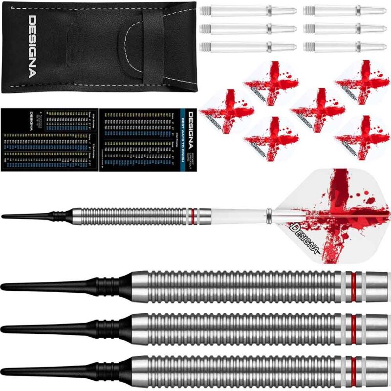 Billaresbalsalobre Dardos Designa Patriot X Darts Inglaterra 90% 20g D9522 - Imagen 3