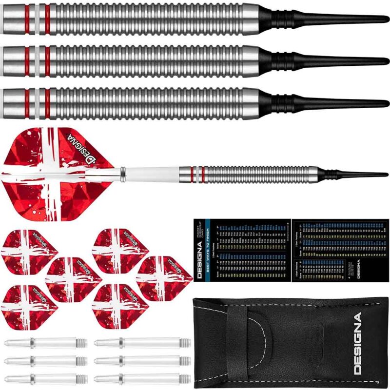 Billaresbalsalobre Dardos Designa Patriot X Darts Dinamarca 90% 20g D9533 - Imagen 3