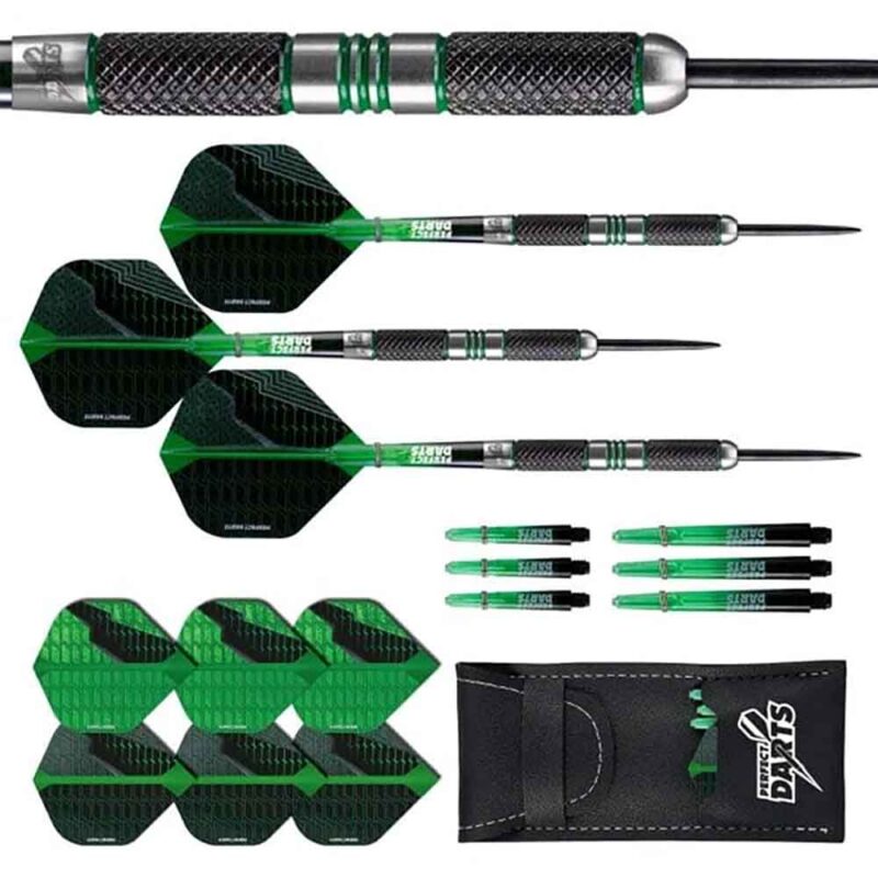 Billaresbalsalobre Dardos Perfect Darts Black Grenade Knurled Negro Verde 90% 24g D3566 - Imagen 2
