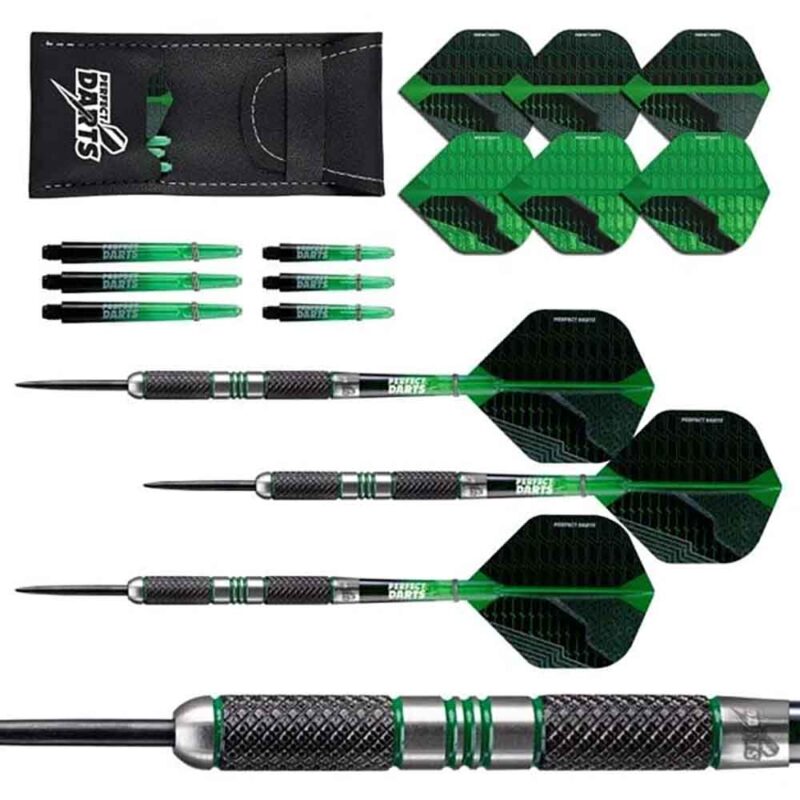 Billaresbalsalobre Dardos Perfect Darts Black Grenade Knurled Negro Verde 90% 24g D3566 - Imagen 3