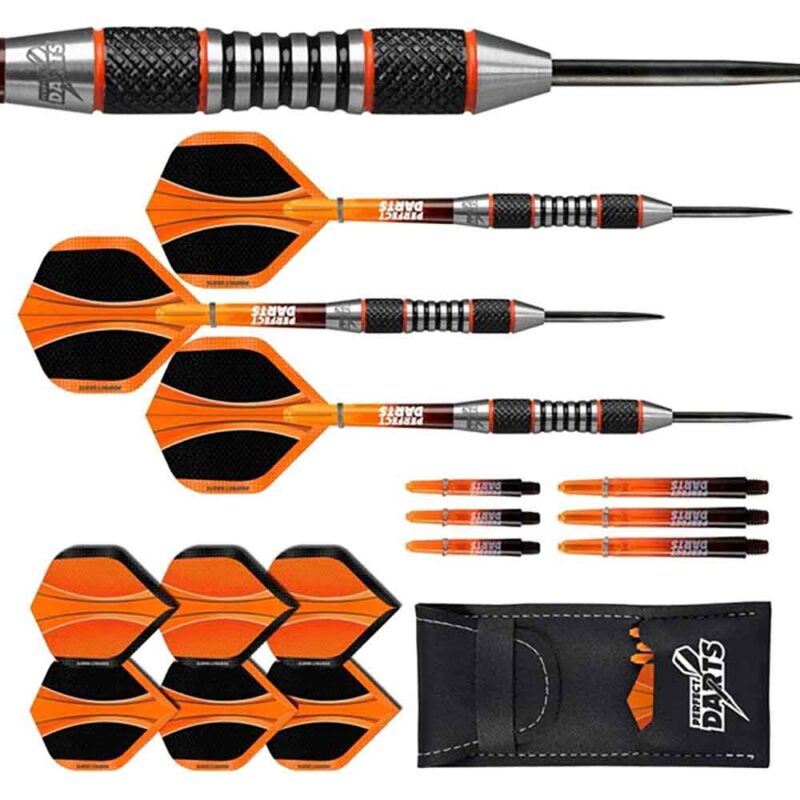 Billaresbalsalobre Dardos Perfect Darts Solarfox 4 Knurled Negro Naranja 90% 26g D3554 - Imagen 3