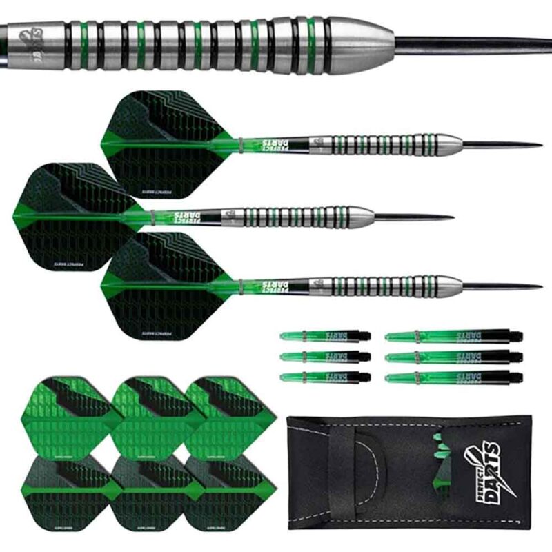 Billaresbalsalobre Dardos Perfect Darts Black Grenade Ringed Negro Verde 90% 23g D3568 - Imagen 2