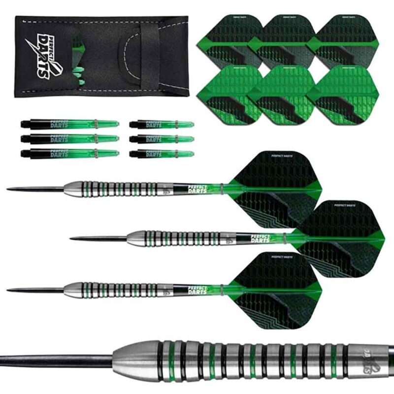 Billaresbalsalobre Dardos Perfect Darts Black Grenade Ringed Negro Verde 90% 23g D3568 - Imagen 3