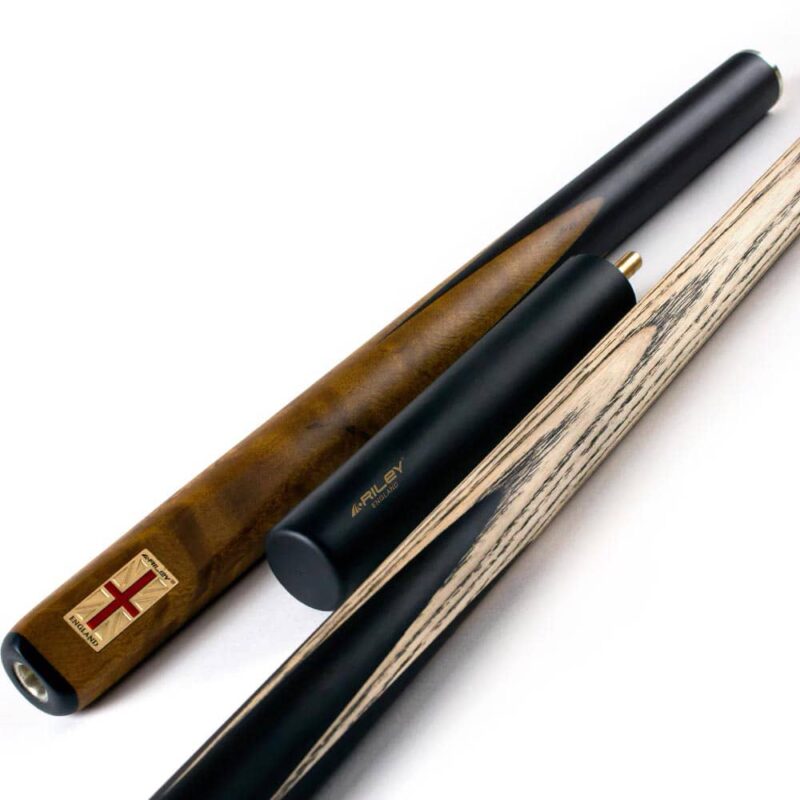 Billaresbalsalobre Taco de Snooker Riley 3 piezas 3/4 Madera exótica negra/marrón 145cm 9.5mm 17-19oz RES-9UK - Imagen 2