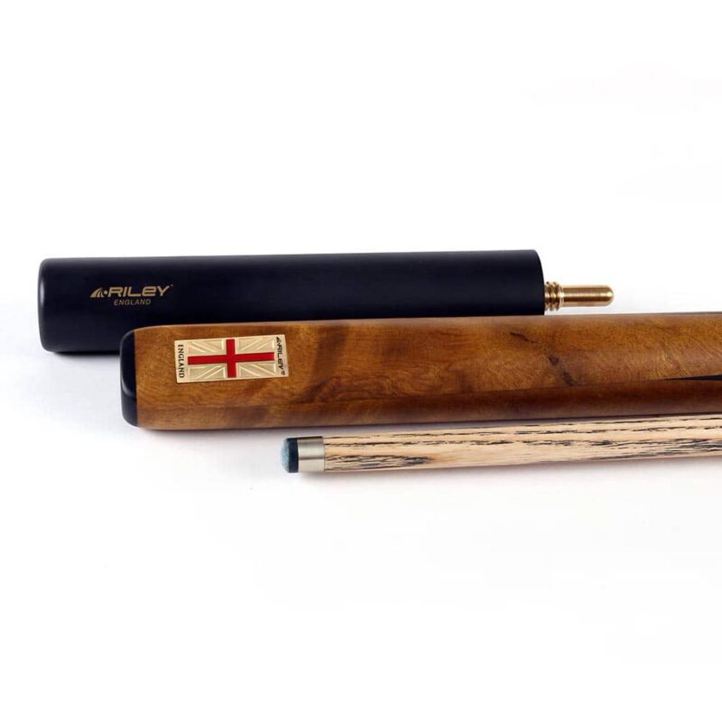Billaresbalsalobre Taco de Snooker Riley 3 piezas 3/4 Madera exótica negra/marrón 145cm 9.5mm 17-19oz RES-9UK - Imagen 4