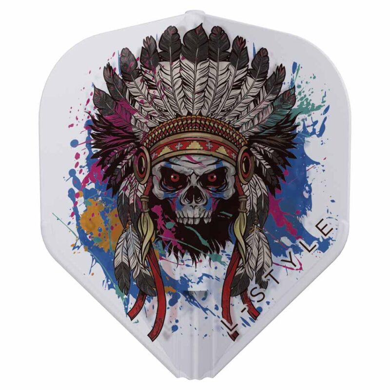 Billaresbalsalobre Plumas Champagne Flights L-Style L1EZ Standard Chief Skull Clear White