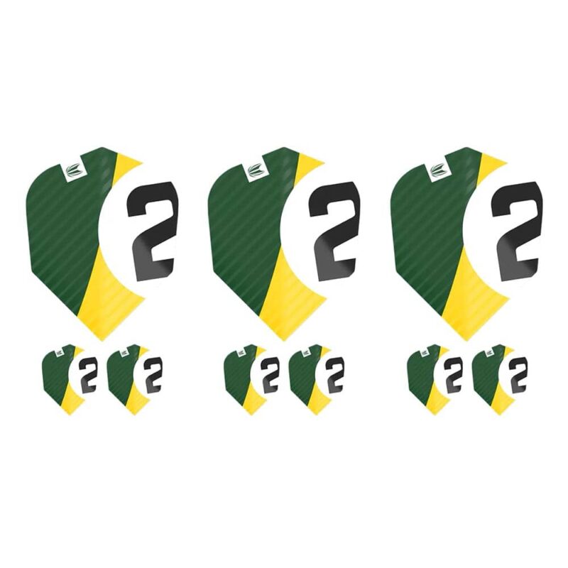 Billaresbalsalobre Plumas Target Chicane Pro.Ultra Green Flights (3 Sets) No.6 Shape 337208