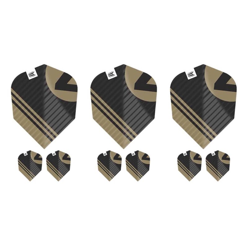 Billaresbalsalobre Plumas Target Chicane Pro.Ultra Black Flights (3 Sets) Ten-X Shape Mini 337221