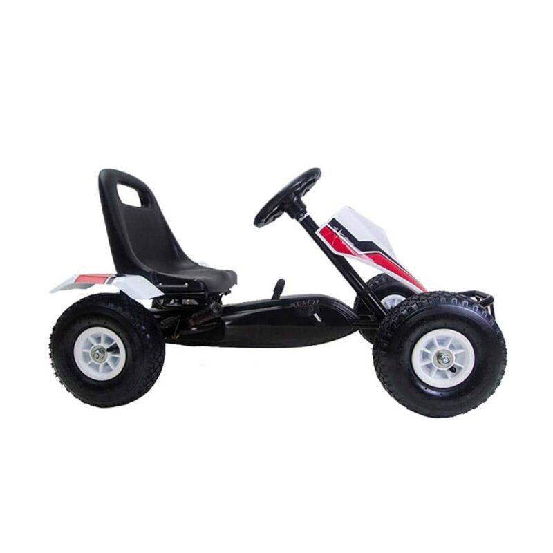 Billaresbalsalobre Coche a pedales Go Kart ruedas de aire Blanco 598 - Imagen 2