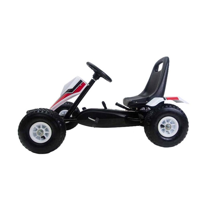 Billaresbalsalobre Coche a pedales Go Kart ruedas de aire Blanco 598 - Imagen 3