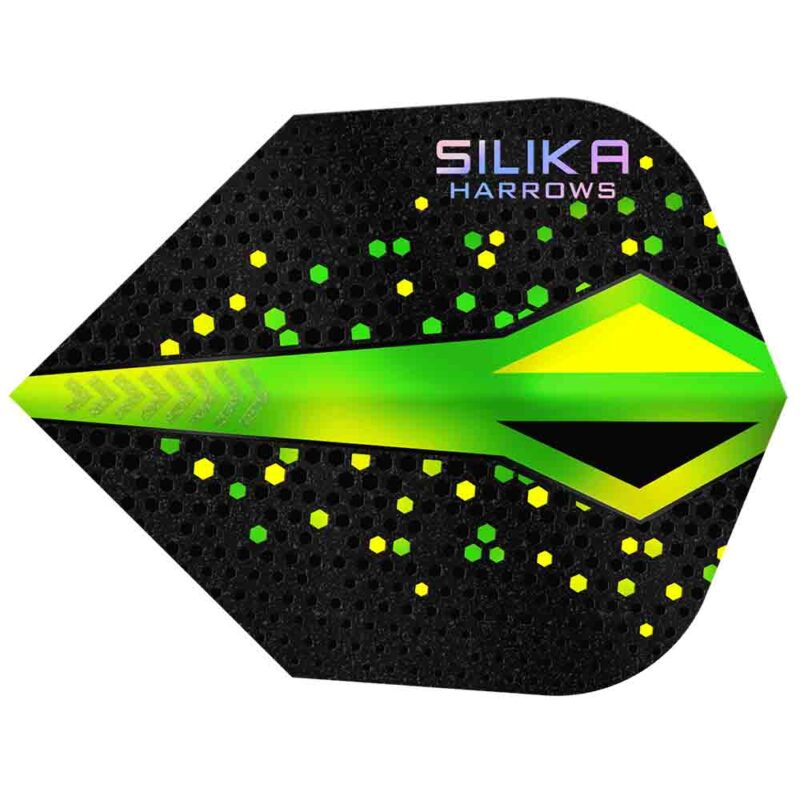 Billaresbalsalobre Plumas Harrows Darts Silika ColourShift Crystalline N6 Green HF5136 - Imagen 2