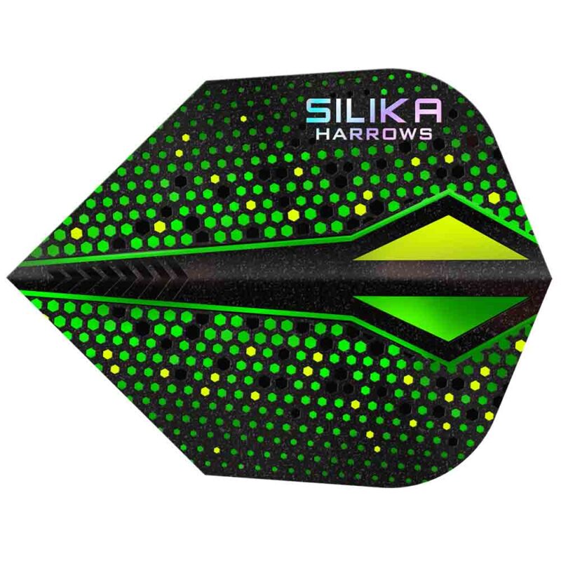 Billaresbalsalobre Plumas Harrows Darts Silika ColourShift Crystalline N6 X Green HF5141 - Imagen 2