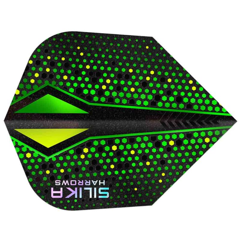 Billaresbalsalobre Plumas Harrows Darts Silika ColourShift Crystalline N6 X Green HF5141 - Imagen 3
