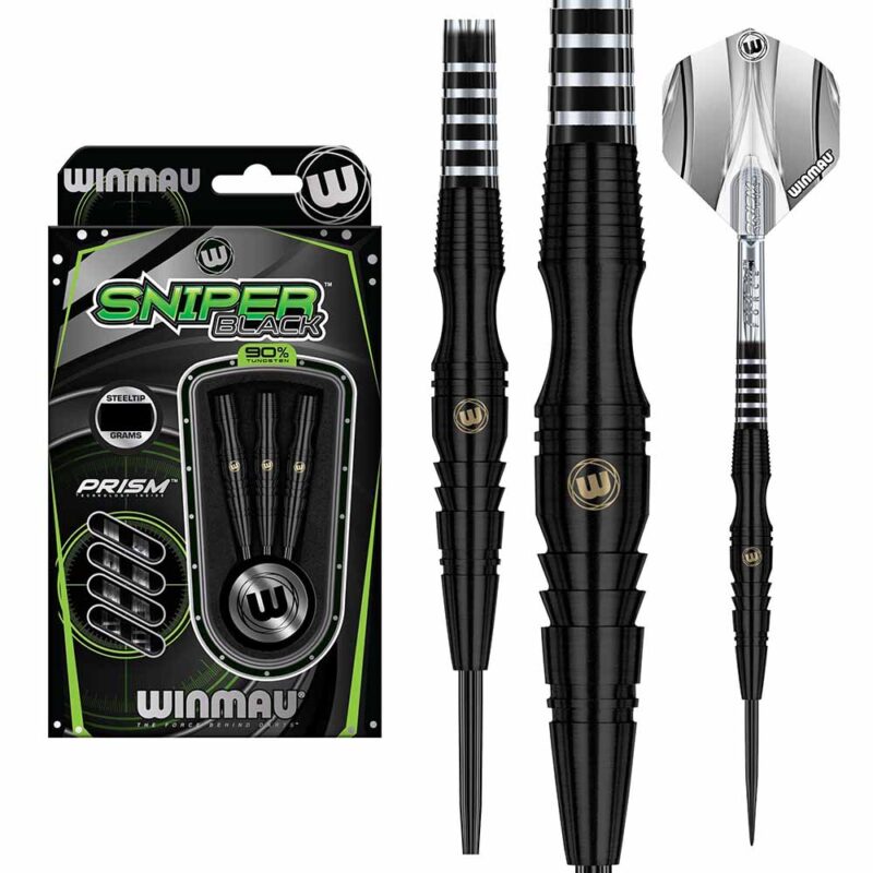 Billaresbalsalobre Dardos Winmau Sniper Black 90% 22gr 1505.22 - Imagen 5