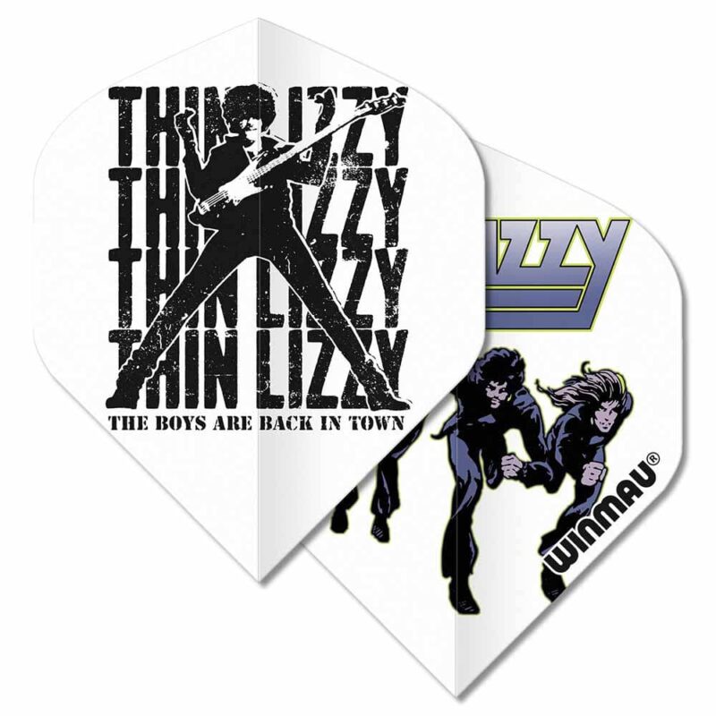 Billaresbalsalobre Plumas Winmau Darts Rhino Standard Rock Legends Thin Lizzy Blanca 6905.247 - Imagen 2
