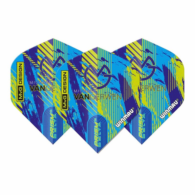 Billaresbalsalobre Plumas Winmau Darts Prism Delta MVG Desegn Azul Verde 6915.264 - Imagen 3
