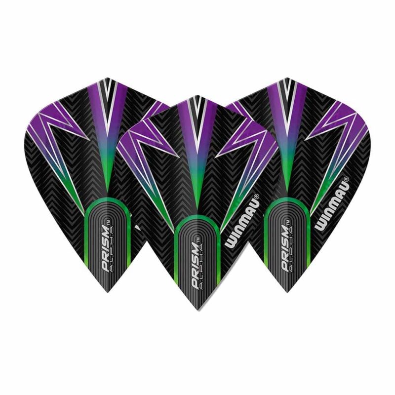 Billaresbalsalobre Plumas Winmau Darts Kite Black, Green & Purple Kite Flight 6907.116 - Imagen 2