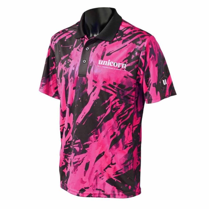 Billaresbalsalobre Polo Unicorn Darts Pro-Tech Camo Pink L 808PKL - Imagen 3