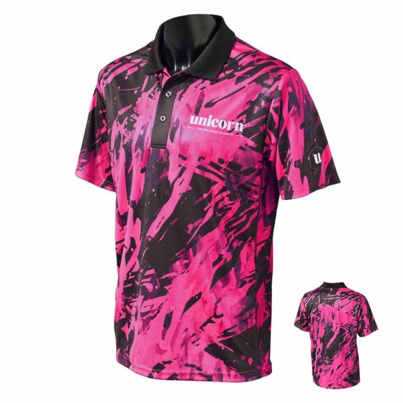 Billaresbalsalobre Polo Unicorn Darts Pro-Tech Camo Pink XL 808PKXL