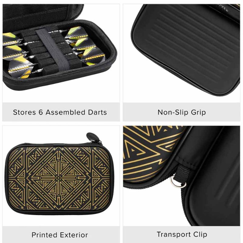 Billaresbalsalobre Funda Dardos Casemaster Sentinel Dart Case Gold Maze Art Series 36-9001 - Imagen 3