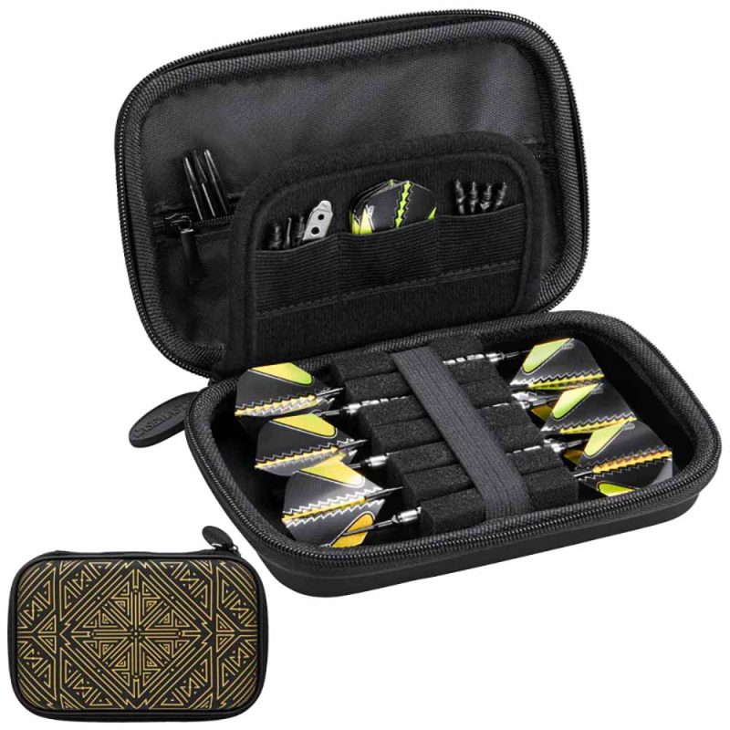 Billaresbalsalobre Funda Dardos Casemaster Sentinel Dart Case Gold Maze Art Series 36-9001