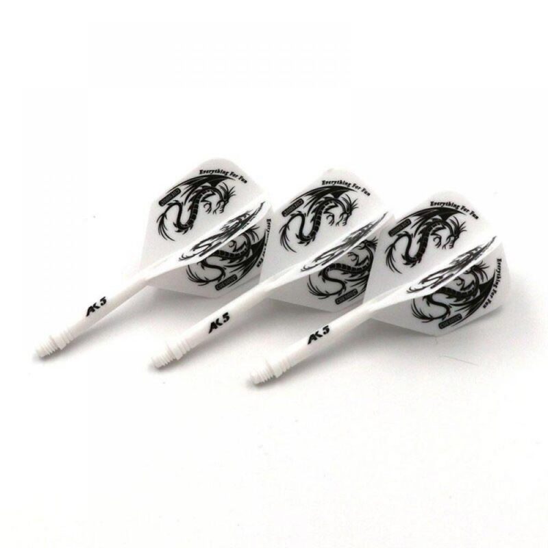 Billaresbalsalobre Plumas Cuesoul Flights AK5 Shape S Blanca Dragon Pattern  CSAK-5JL2-S - Imagen 2