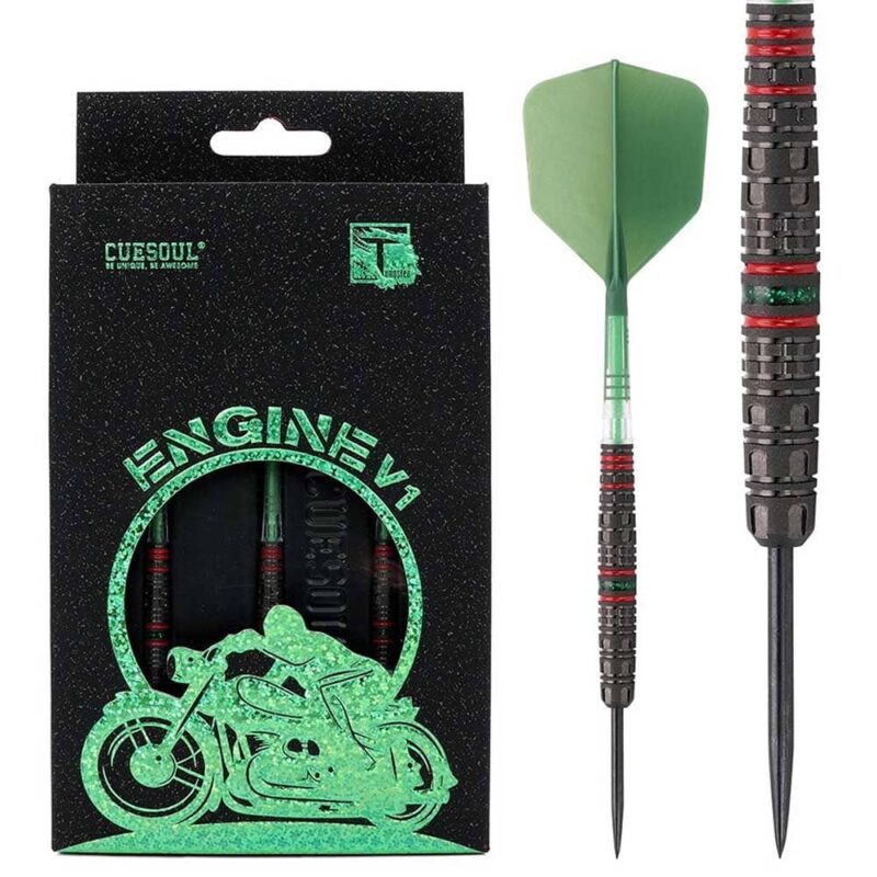 Billaresbalsalobre Dardos Cuesoul Engine V1 Green Hope Steel tip 90% 23g CSOP-90Y23K19