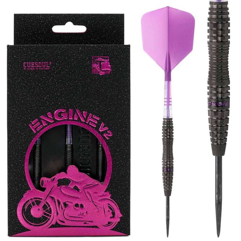 Billaresbalsalobre Dardos Cuesoul Engine V2 Purple Hope Steel Tip 90% 22g CSOP-90Y22K20