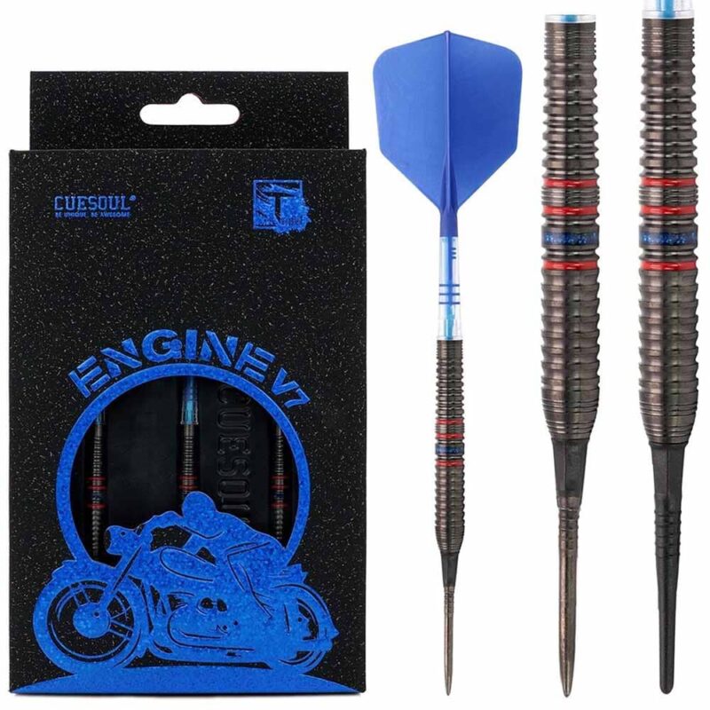Billaresbalsalobre Dardos Cuesoul Engine V7 Blue Hope Soft tip Steel Tip 90% 19g CSOP-90M19K25 - Imagen 2