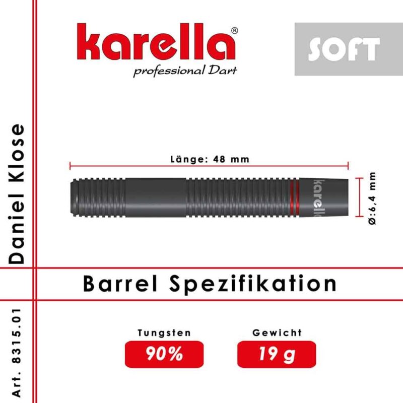 Billaresbalsalobre Dardos Karella Daniel Klose 90% 19g 8315.01 - Imagen 5