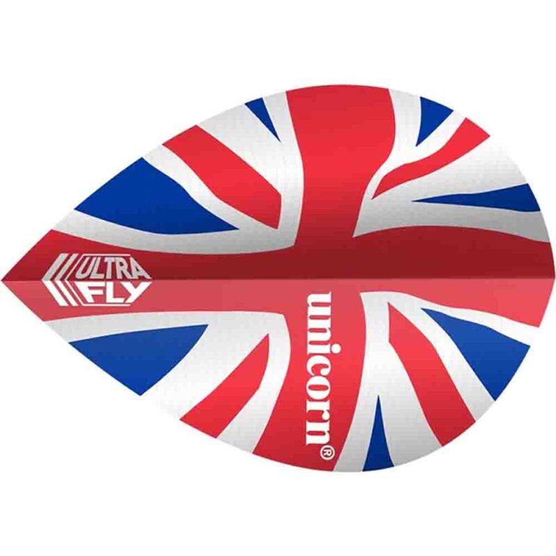 Billaresbalsalobre Plumas Unicorn Darts Ultrafly 100 Pear Union Jack Wave 68994 - Imagen 2