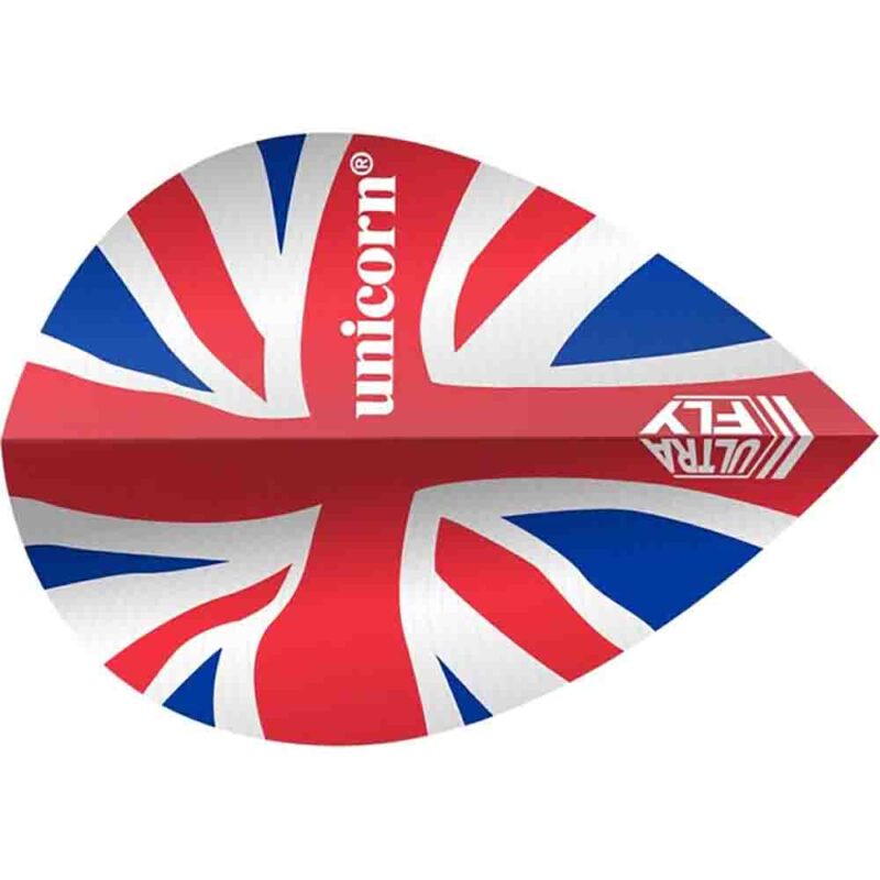 Billaresbalsalobre Plumas Unicorn Darts Ultrafly 100 Pear Union Jack Wave 68994 - Imagen 3