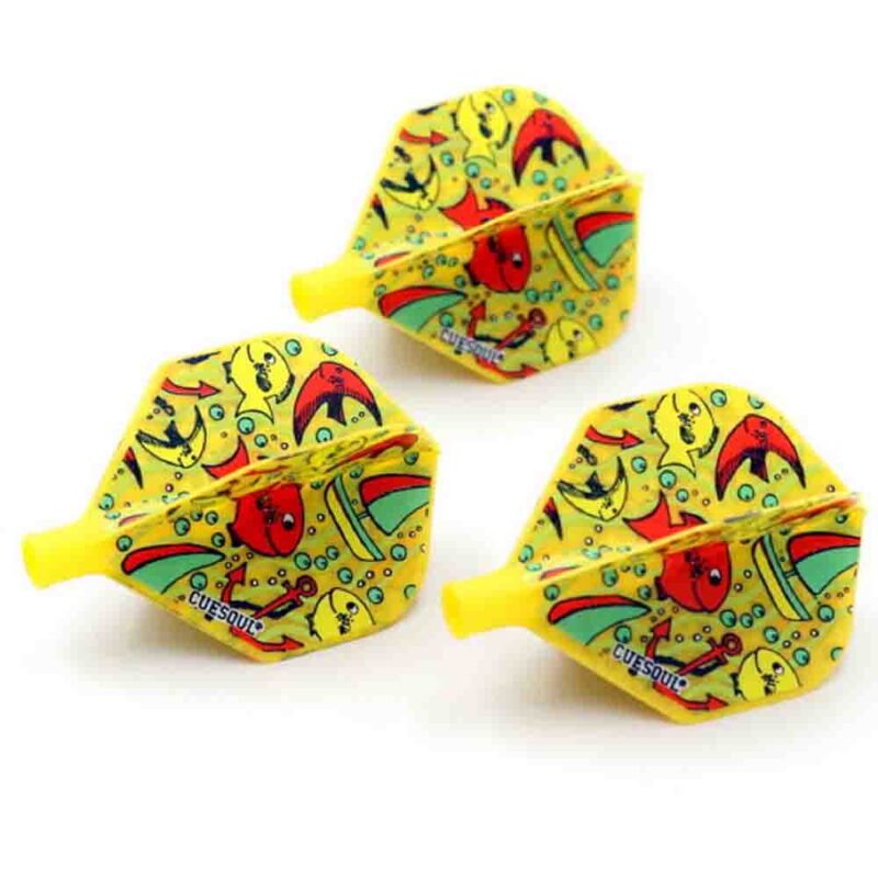 Billaresbalsalobre Plumas Flights Darts Cuesoul Tero AK4  Fish Yellow
