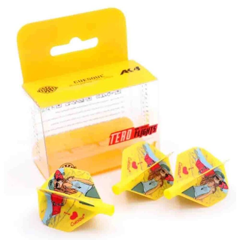 Billaresbalsalobre Plumas Flights Darts Cuesoul Tero AK4 Girl Skate Yellow