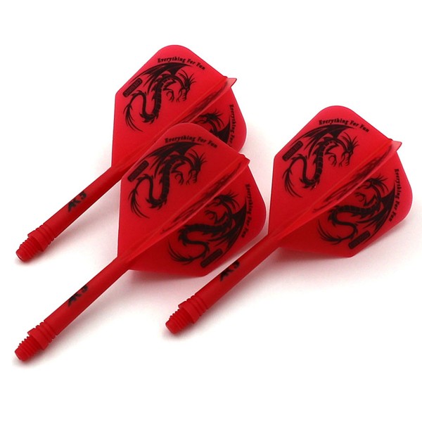 Billaresbalsalobre Plumas Cuesoul Flights AK5 Shape L Roja Dragon Pattern