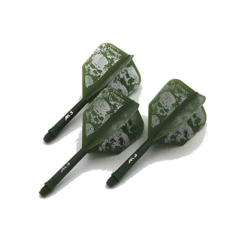Billaresbalsalobre Plumas Cuesoul Integrate Flights AK5 Shape S Verde Skeleton Pattern