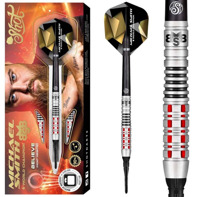 Billaresbalsalobre Dardos Shot Michael Smith Believe 90% 18gr SH-MSBSF-18 - Imagen 3