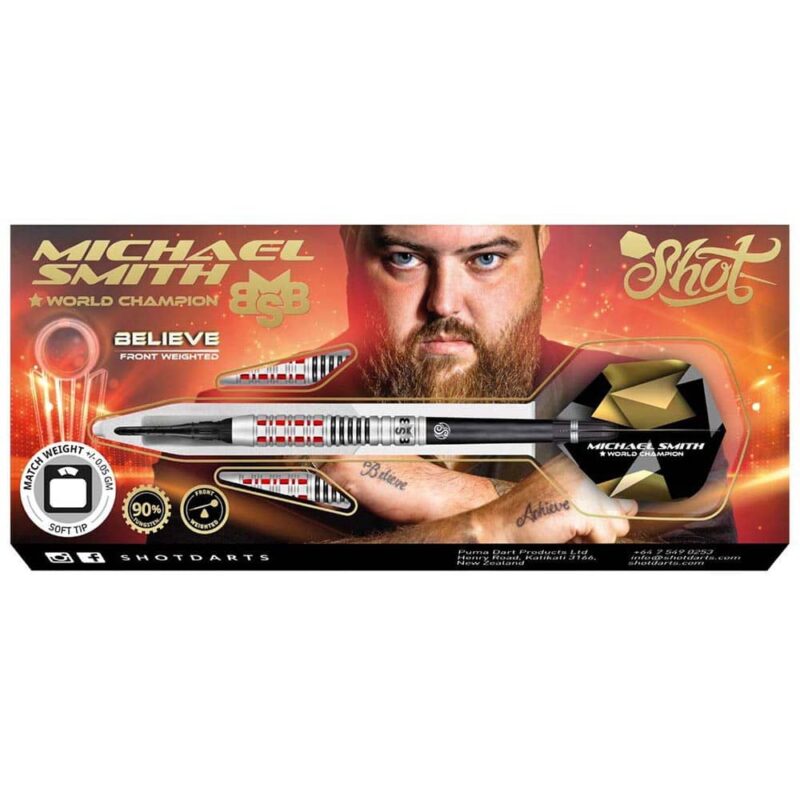 Billaresbalsalobre Dardos Shot Michael Smith Believe 90% 18gr SH-MSBSF-18 - Imagen 4