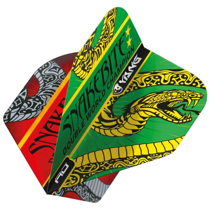 Billaresbalsalobre Plumas Flights Red Dragon Snakebite Yin Yang 2 sets 6 plumas  X859 - Imagen 3