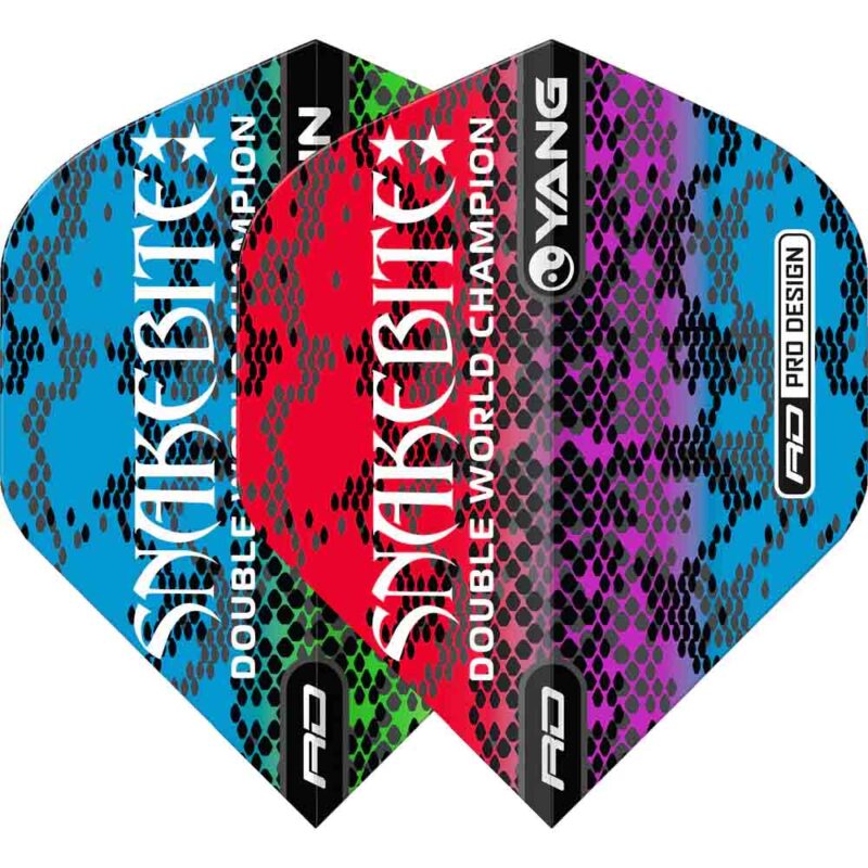 Billaresbalsalobre Plumas Flights Red Dragon Snakebite Yin Yang 2 sets 6 plumas  X859 - Imagen 5