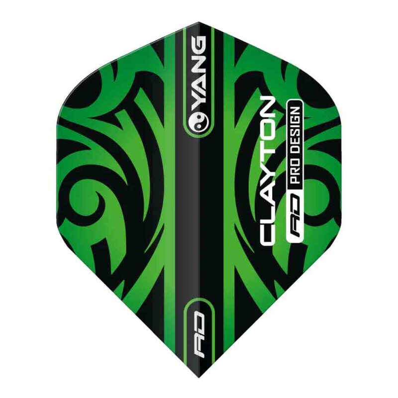 Billaresbalsalobre Plumas Flights Red Dragon Jonny Clayton Yin Yang Rojo Verde 1 sets 3 plumas  TF2971 - Imagen 3