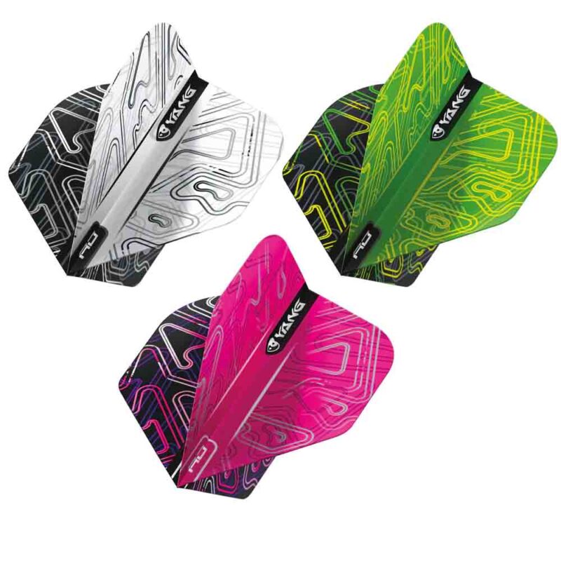 Billaresbalsalobre Plumas Flights Red Dragon Yin Yang 1 sets 6 plumas  X0858 - Imagen 5