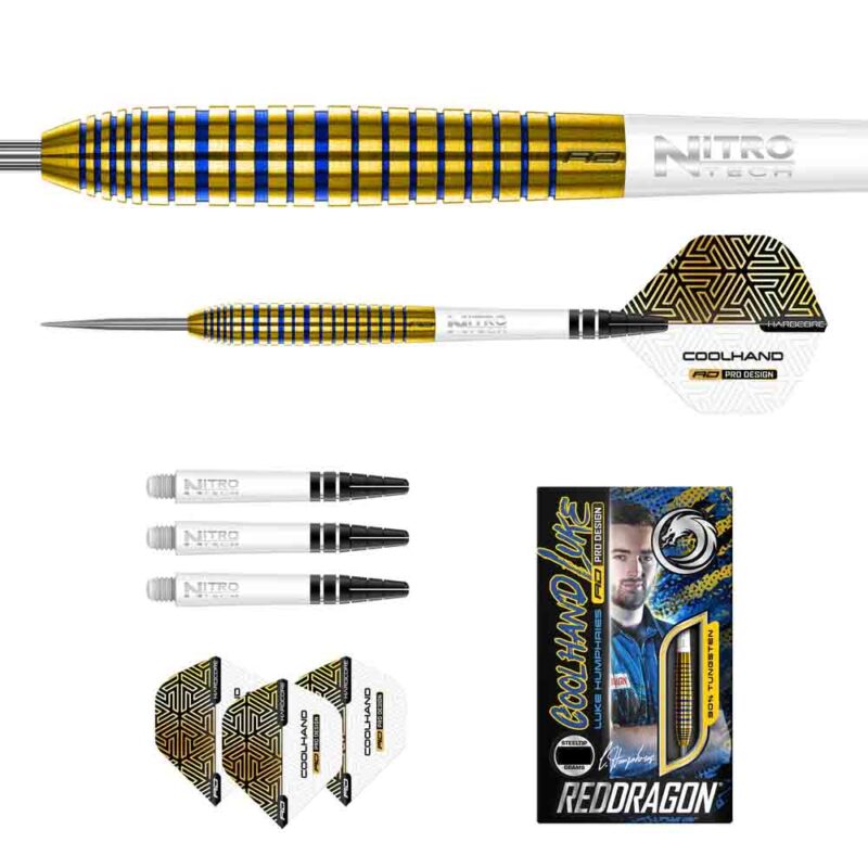 Billaresbalsalobre Dardos Red Dragon Luke Humphies TX3 Cool Gold SE 90% 22g RDD2663 - Imagen 5