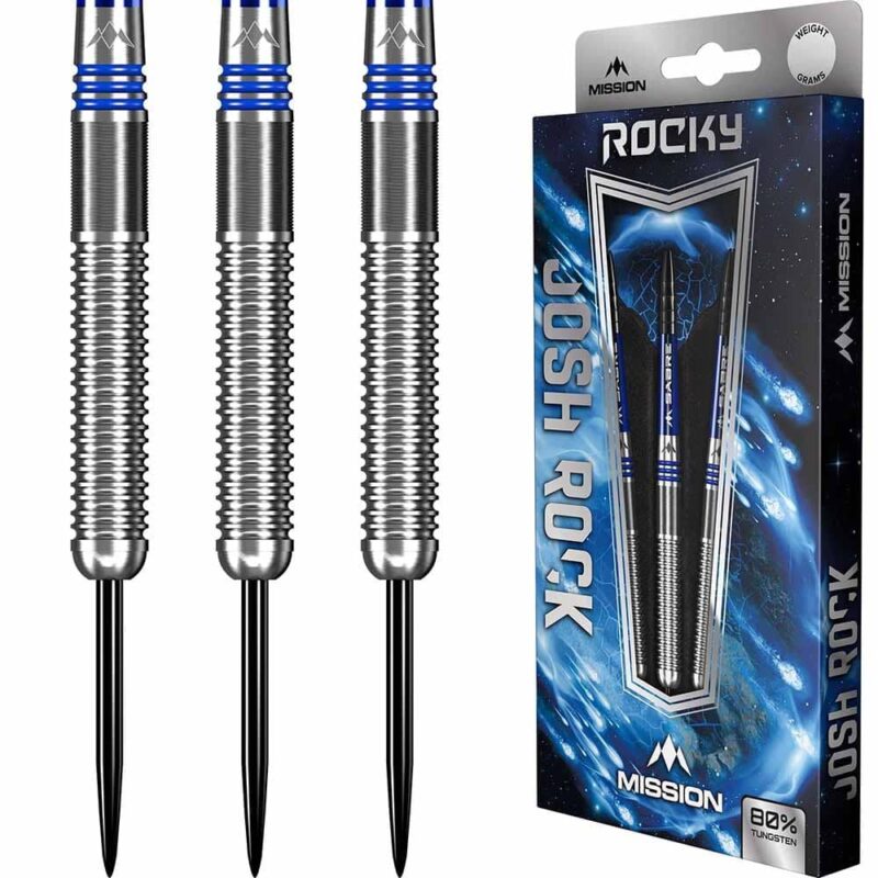 Billaresbalsalobre Dardos Mission Josh Rock The Rock Plata Azul 80% 23g D1680-M001409 - Imagen 3