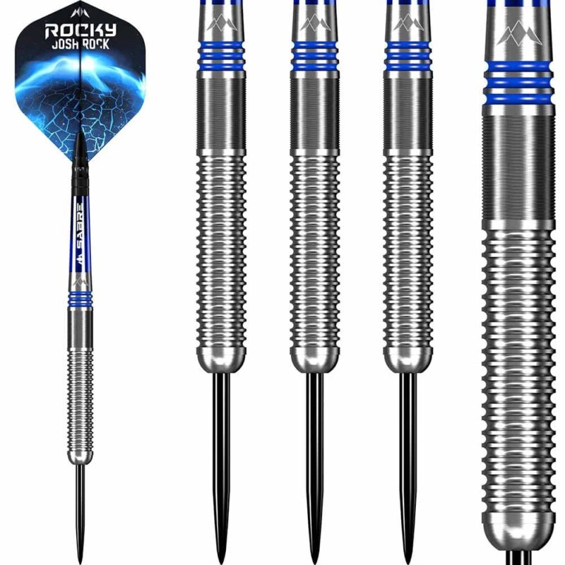 Billaresbalsalobre Dardos Mission Josh Rock The Rock Plata Azul 80% 23g D1680-M001409 - Imagen 4