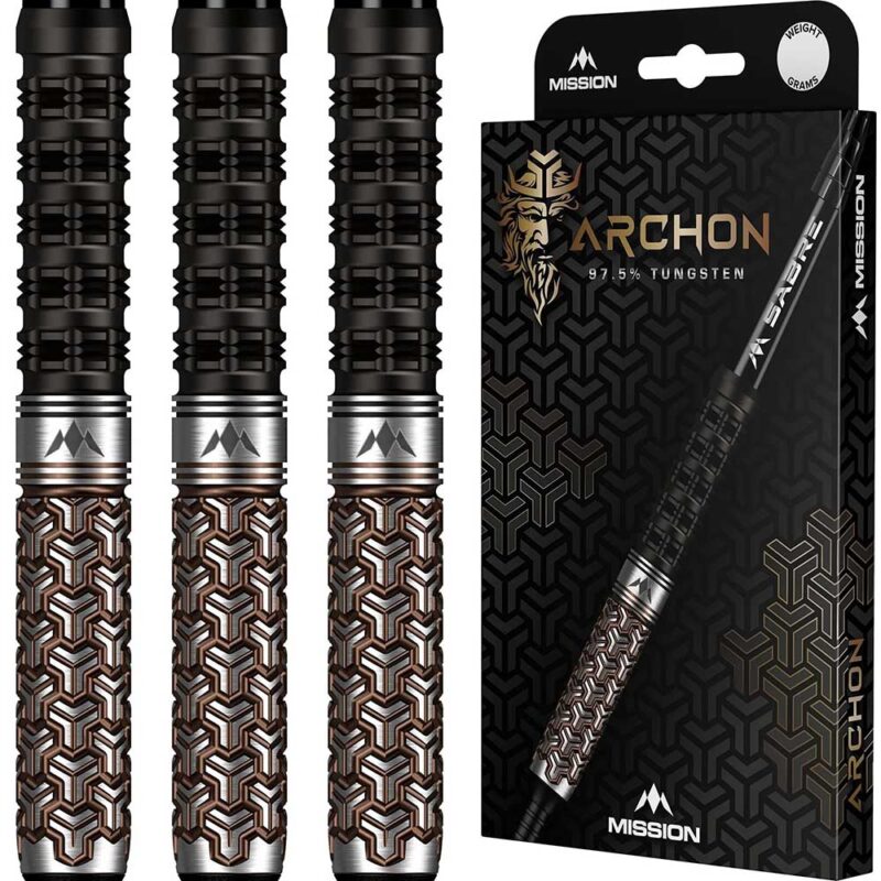Billaresbalsalobre Dardos Mission Archon Steel PVD Negro Bronce 97.5% 24gr D1642-MI001314 - Imagen 3