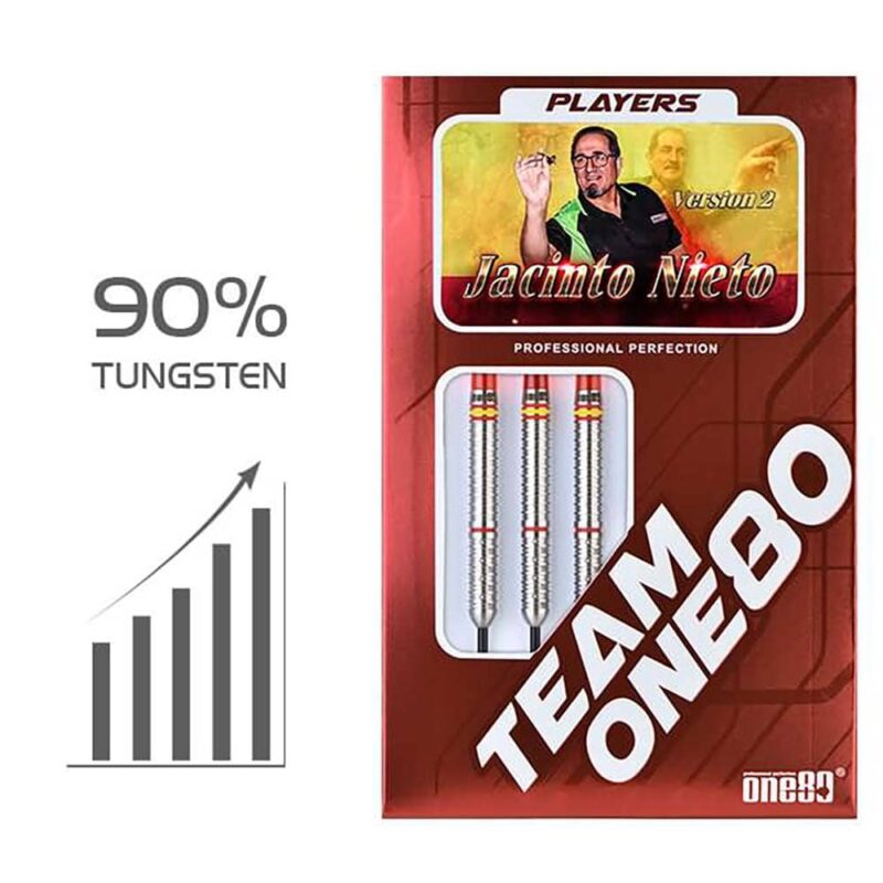 Billaresbalsalobre Dardos One80 Jacinto Nieto V2 Steel 90% 22gr 9543 - Imagen 4