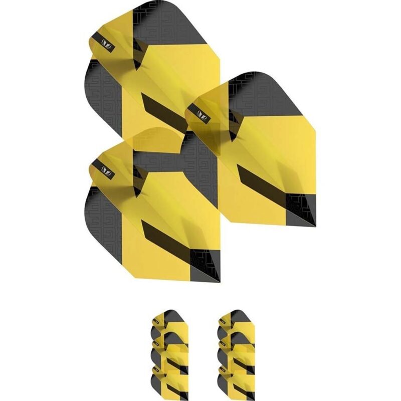 Billaresbalsalobre Plumas Target Tag Black Yellow (3 Sets) Ten-X Shape Mini 337790 - Imagen 2