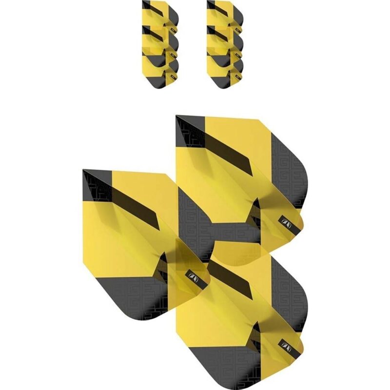 Billaresbalsalobre Plumas Target Tag Black Yellow (3 Sets) Ten-X Shape Mini 337790 - Imagen 3